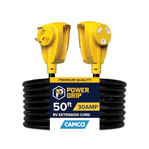 Camco PowerGrip 50-Ft 30-Amp Camper/RV Extension Cord - Standard Connectors