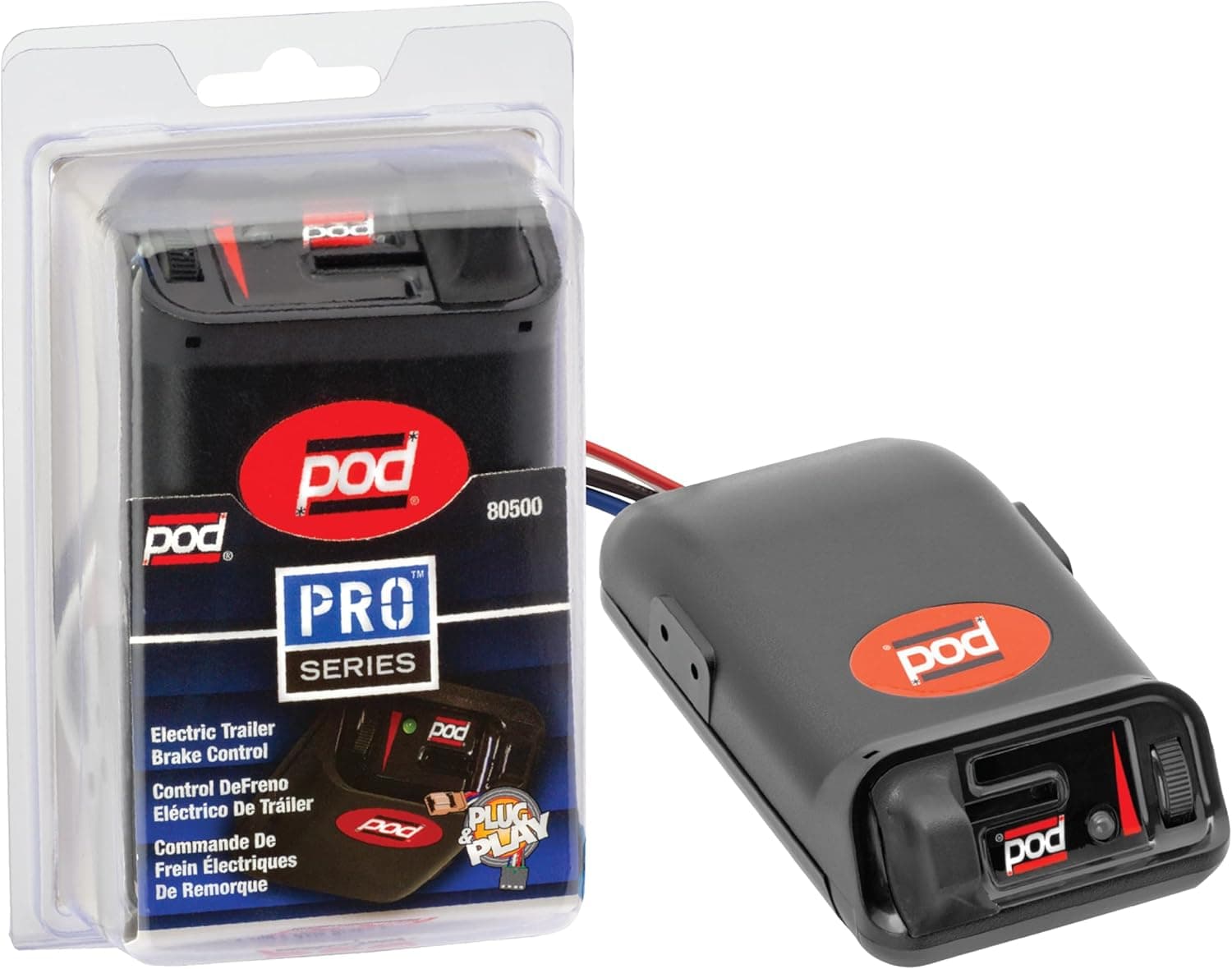 Pro Series 80500 POD Trailer Time-Delay Electric Brake Controller for Trailers with 1-2 Axles