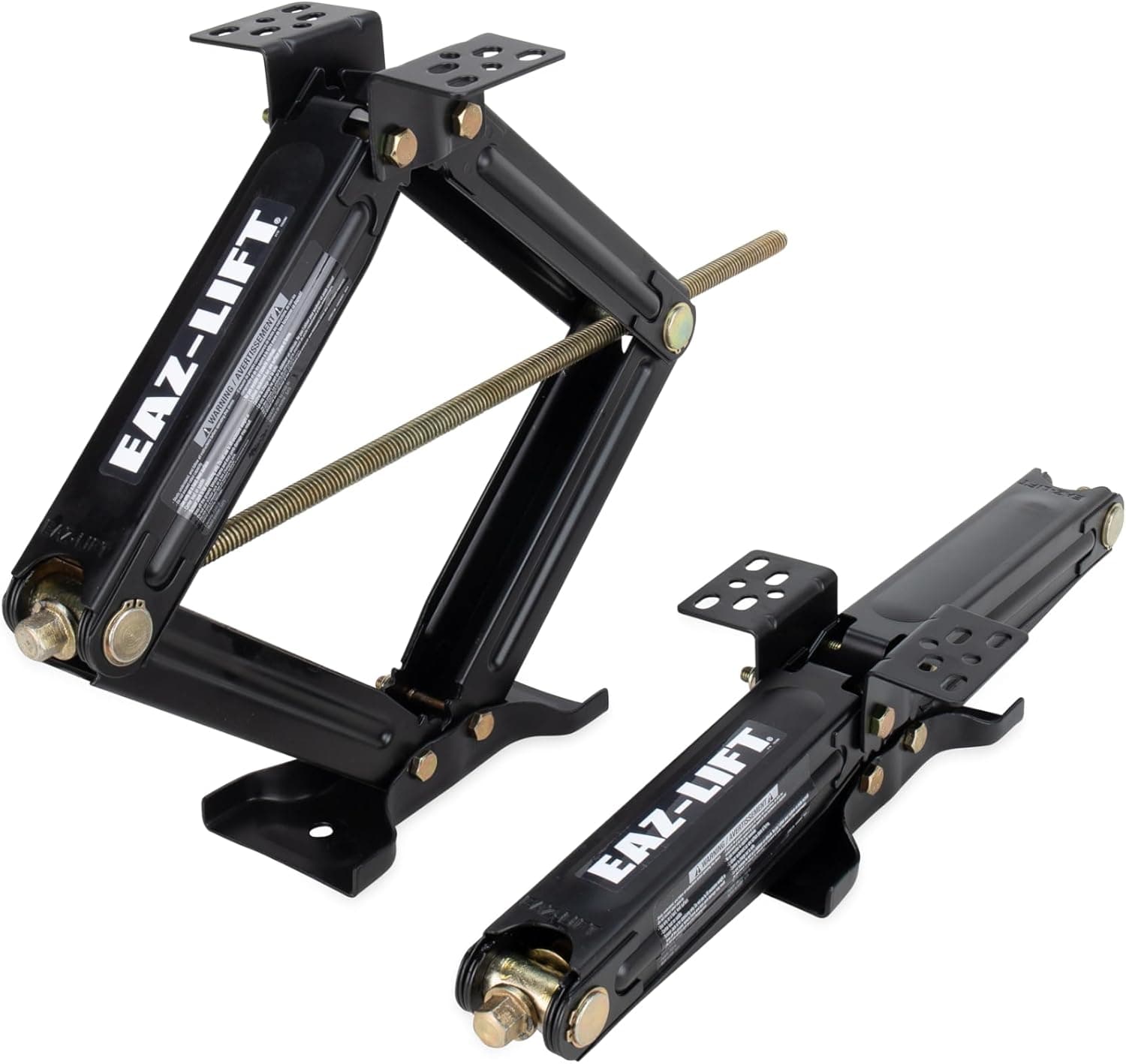 Camco EAZ-Lift 24-inch Stabilizing RV Scissor Jacks, 7,500 lb Load Capacity, Heavy-Duty Steel Construction, Set of 2 (48830)