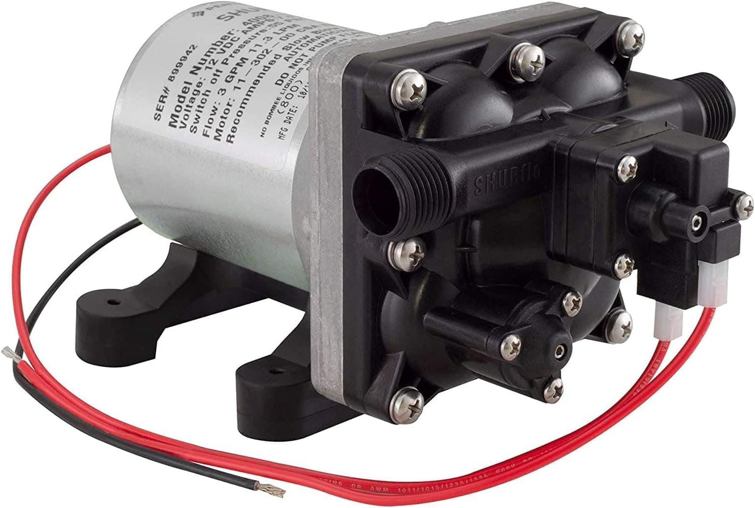 PENTAIR SHURFLO 4008-101-A65 3.0 GPM RV Water Pump Revolution, 12V