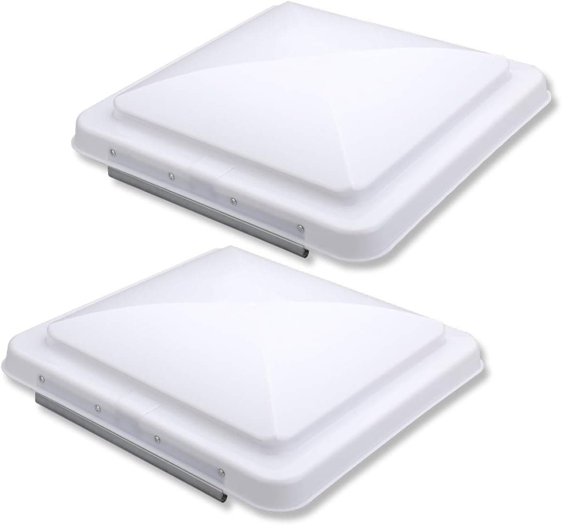 VETOMILE 14"x 14" RV Roof Vent Cover White Universal Replacement Vent Lid for Camper Trailer Motorhome