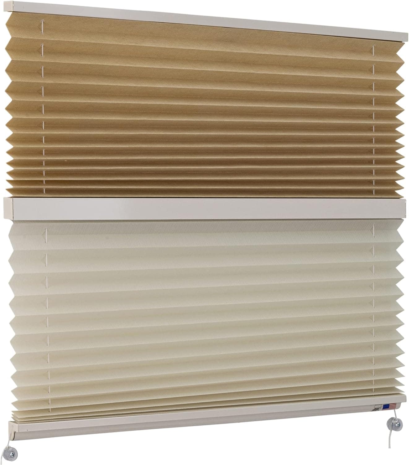 RecPro RV Day and Night Pleated Shades Cotton/Tan Stitchbond (26 x 24)