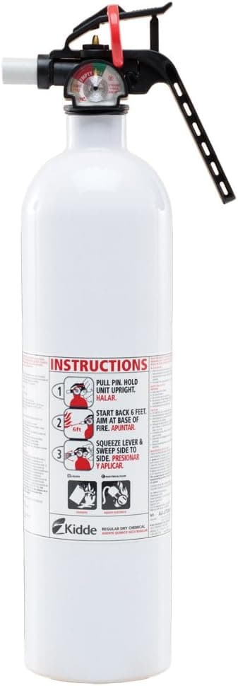 Kidde Auto/Marine 10-B:C Fire Extinguisher, Metal Valve, White (21008634)