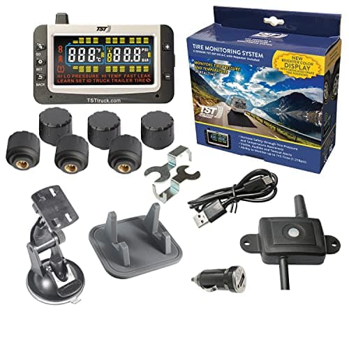 TST 507 Series TPMS - RV Tire Pressure Monitoring System with 6 Cap Sensors & Color Display Monitor for Travel Trailers, Campers and Motorhomes
