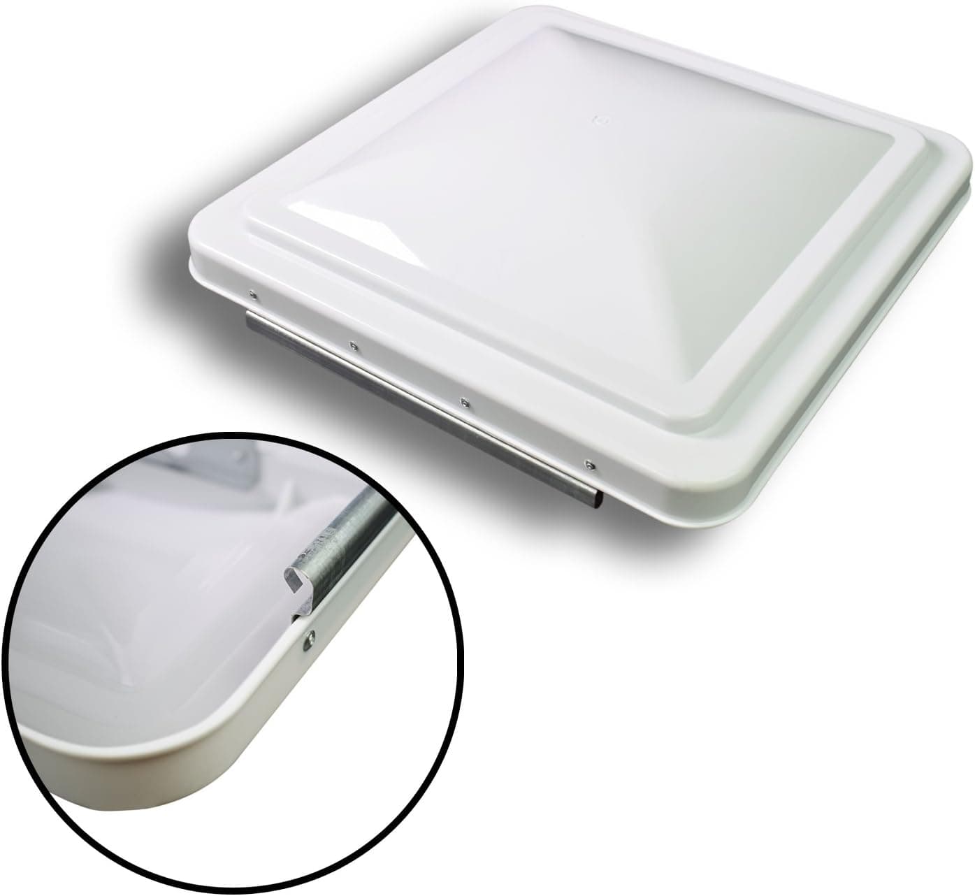 Leisure 14 Inch RV Roof Vent Cover Universal Replacement Vent Lid White for Camper Trailer Motorhome