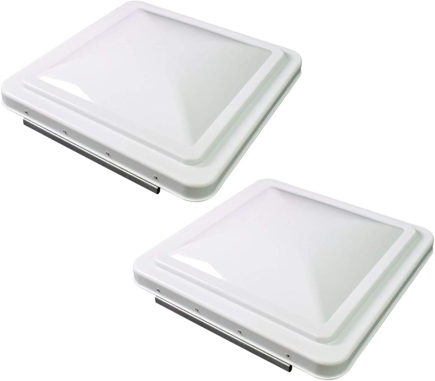 RV Roof Vent Lid Cover Universal Replacement 14" White Compatible with Camper Trailer Motorhome (2 Pack)