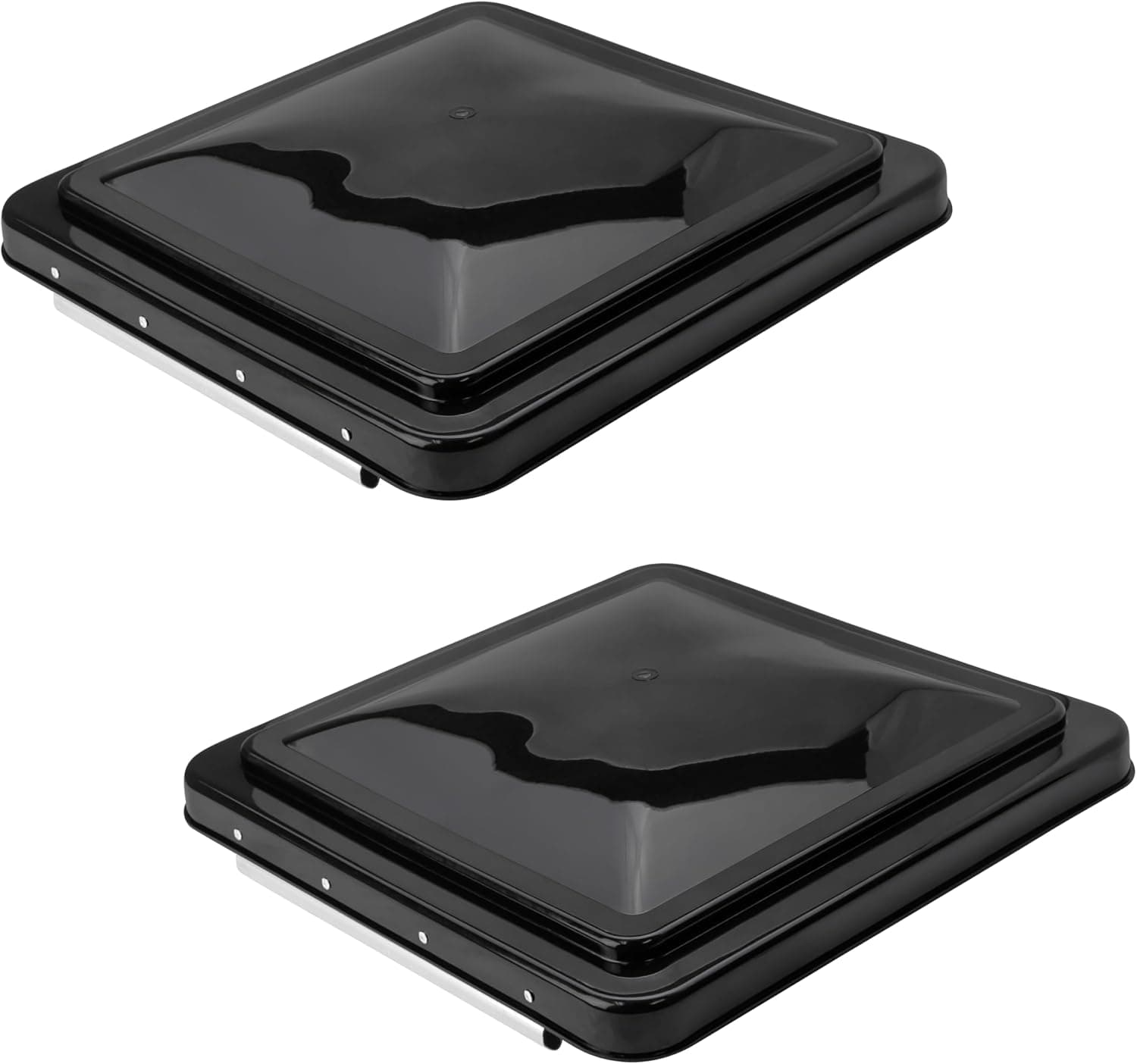 Leisure Coachworks 2 Packs 14 Inch RV Roof Vent Cover Universal Replacement Vent Lid Black (Black 2-Pack)