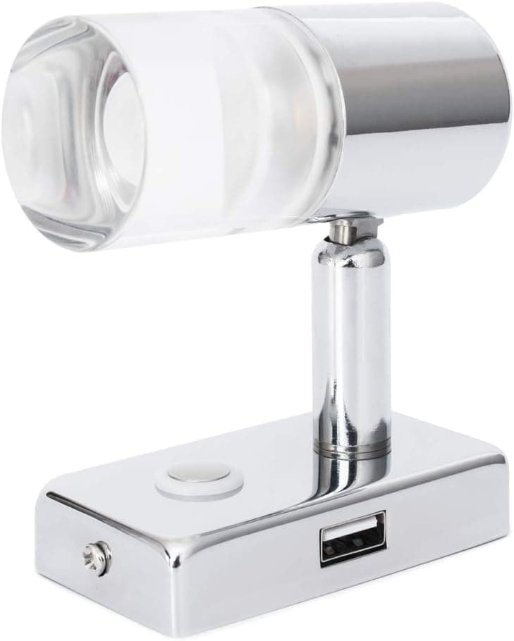 12V Reading Light LED RV Interior 2.2W with USB Port, Touch Switch Dimmable Warm (One Pack)