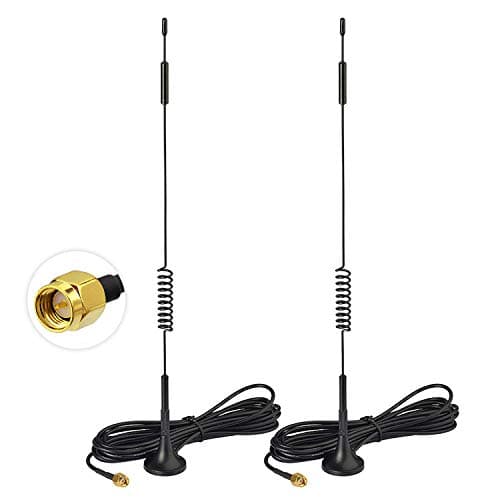 Bingfu 4G LTE 7dBi Magnetic Base MIMO SMA Male Cellular Antenna (2-Pack) | Compatible with 4G LTE Wireless CPE Router Hotspot Cellular Gateway Industrial IoT Router