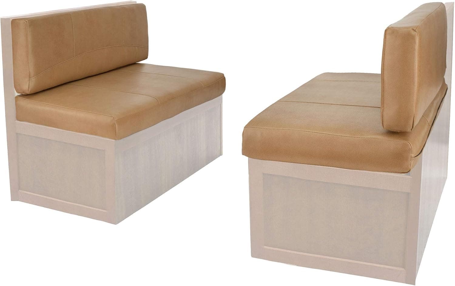 RecPro RV Dinette Booth Cushions with Memory Foam Camper Trailer Bed (Toffee, 42")