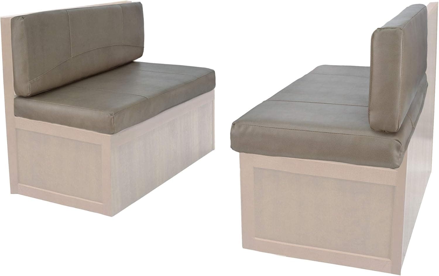 RecPro RV Dinette Booth Cushions with Memory Foam Camper Trailer Bed (Putty, 42")