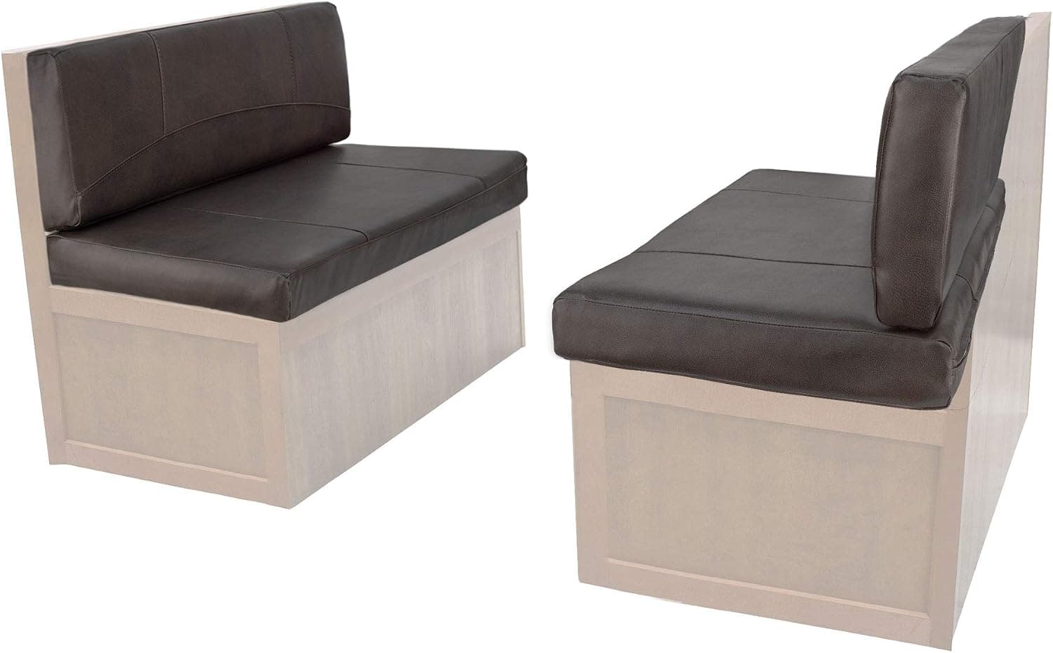 RecPro RV Dinette Booth Cushions with Memory Foam Camper Trailer Bed (Chestnut, 40")