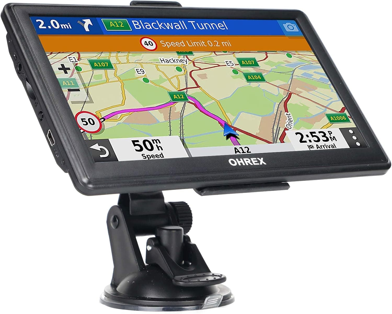 OHREX N700 GPS Navigator for Car Truck RV, Truck GPS Commercial Drivers, Large 7 inch Trucker GPS, Latest 2026 Map with Free Lifetime Updates, Custom Routing, Driver Alerts