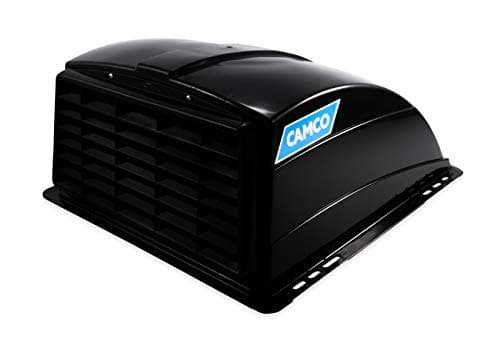 Camco Standard Roof Vent Cover, Opens for Easy Cleaning, Aerodynamic Design, Easily Mounts to RV with Included Hardware-Black (21015)