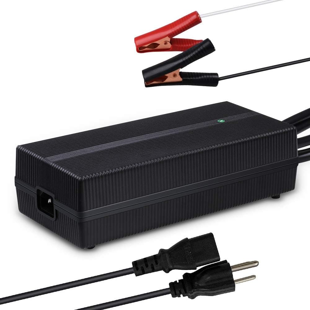 Renogy 12V 20A Lithium Battery Charger, IP67 Waterproof Smart Charger with Anderson Connector & BMS Activation for LiFePO4, AC-to-DC Portable Maintainer for RV Boat