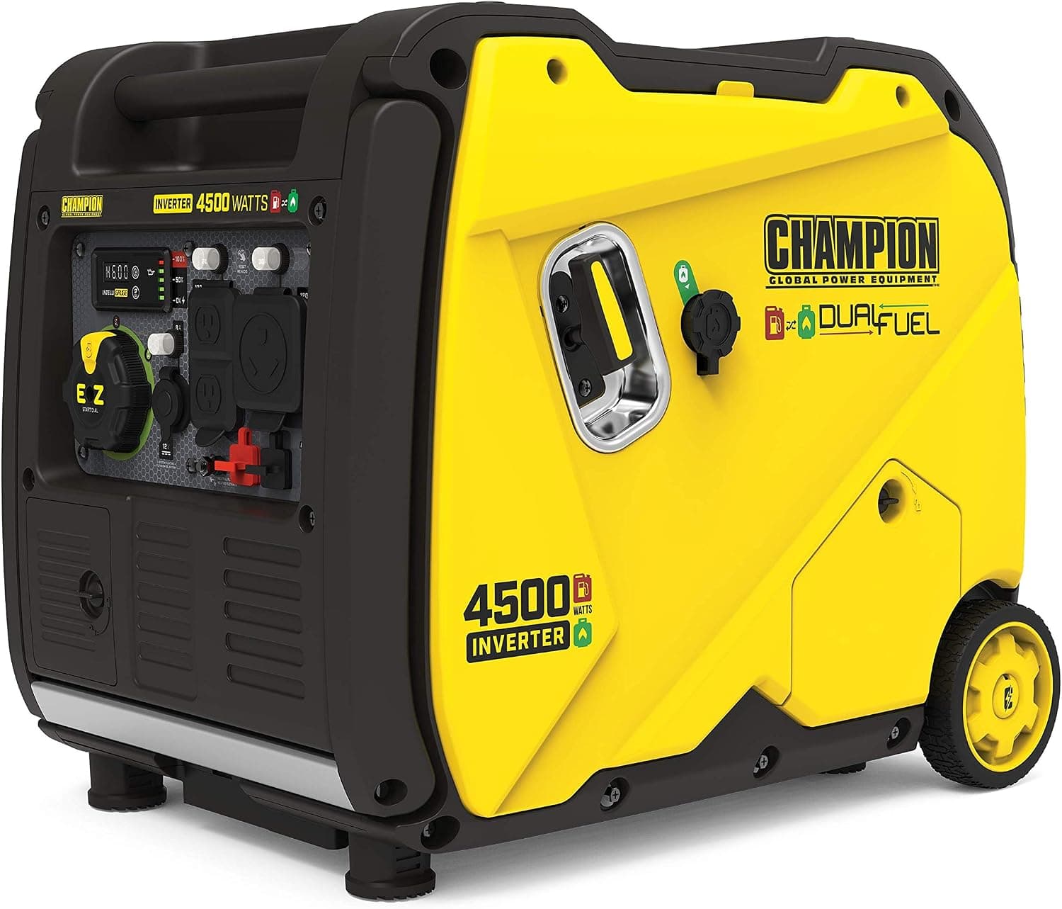 Champion Power Equipment 200988 4500-Watt Electric Start Dual Fuel RV Ready Portable Inverter Generator with Quiet Technology