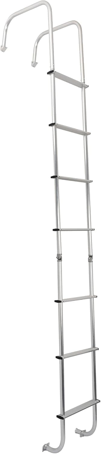 KUAFU Universal RV Exterior Motorhome Straight Ladder, RV Rear Ladder 250LBS (7.6FT-8.4FT)