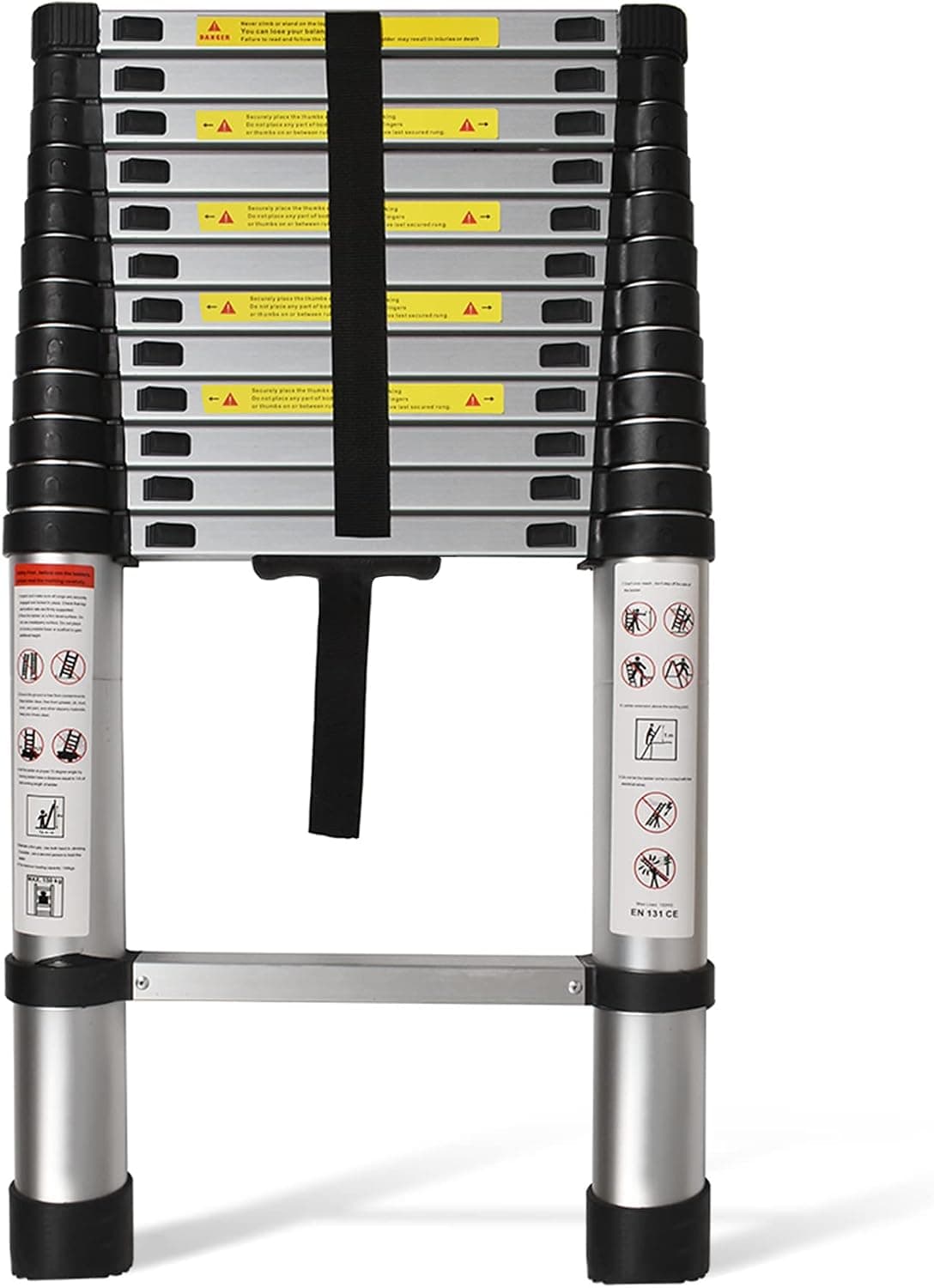 Telescoping Extension Ladder 14.5 FT, Folding Telescopic Aluminum Ladder for RV Roof Attic Home, 330 LB Capacity