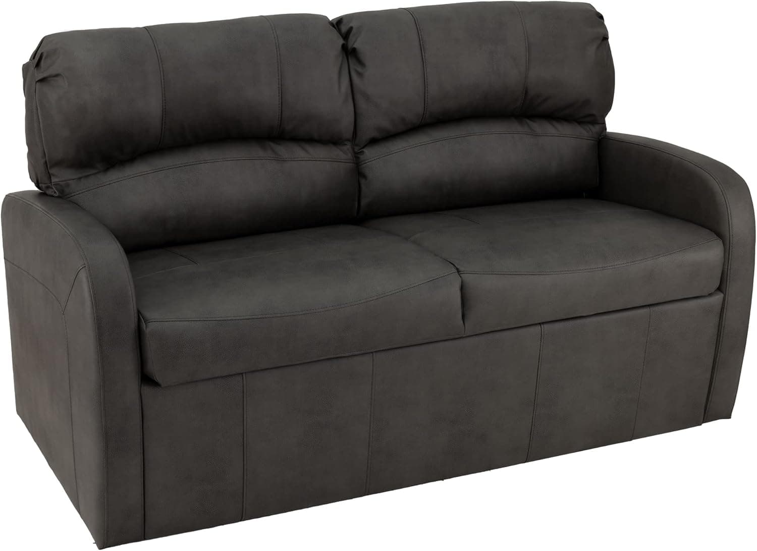 RecPro Charles Collection 60 inch RV Jack Knife Sofa with Arms, RV Sleeper Sofa (Gunmetal)