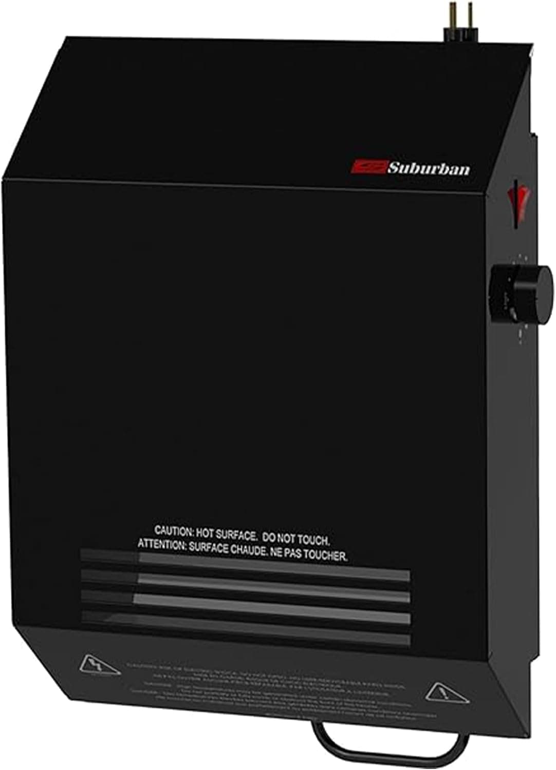 Suburban Wall Mount RV Electric Heater, Thin Design, Black (2691ABK)