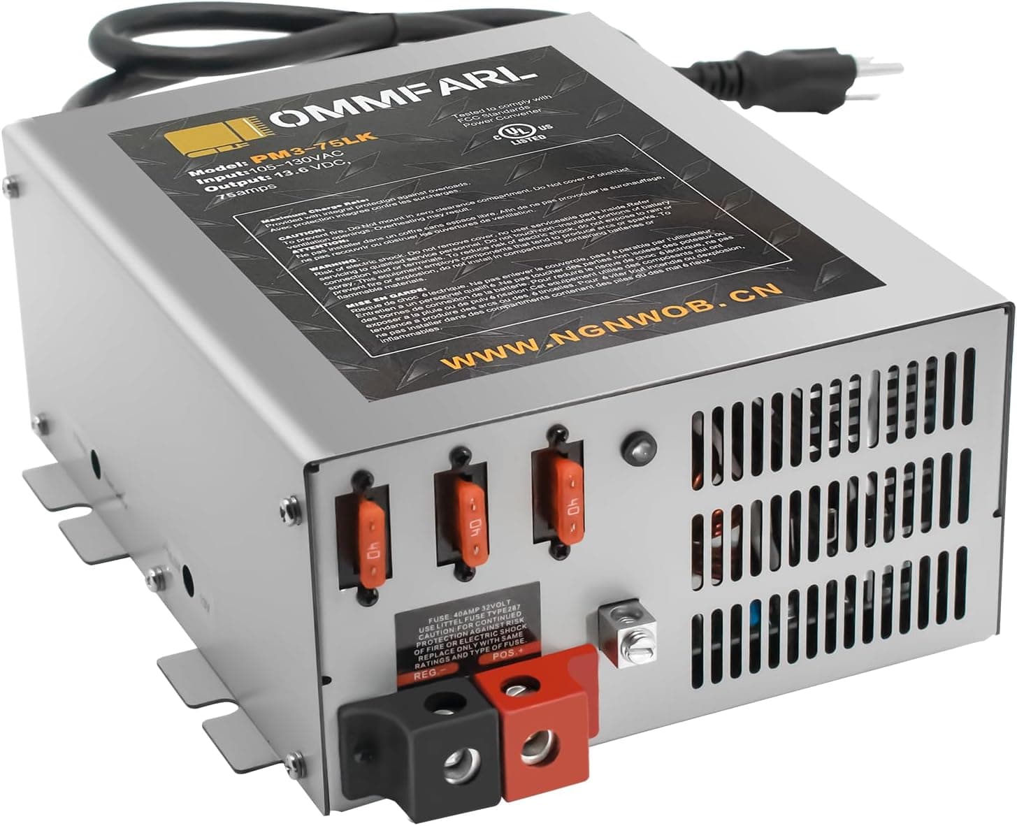 RV Converter, Multiple Capacities RV Power Converter RV Battery Charger (75-AMP)