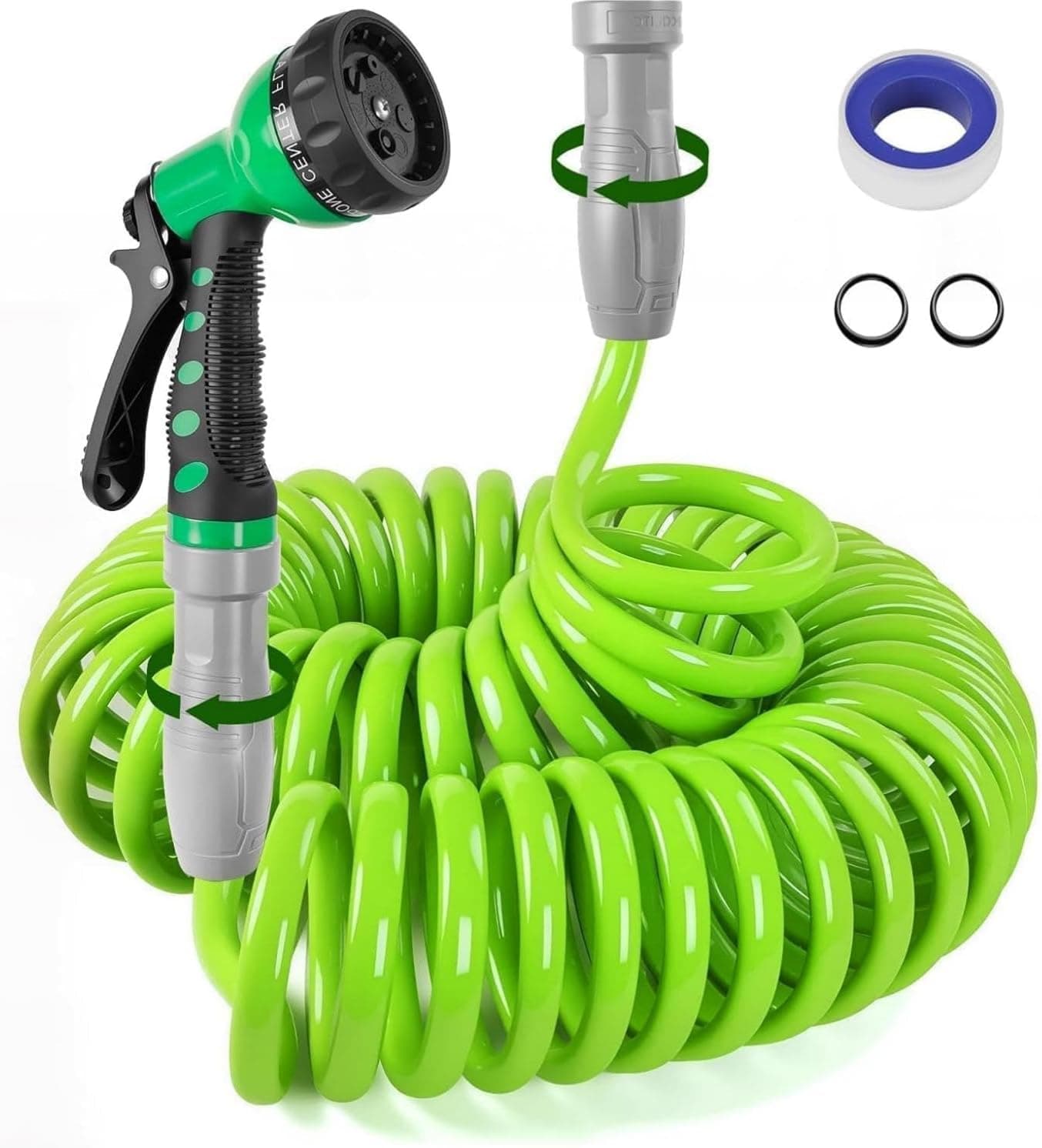 SPECILITE 5/8 inch RV Drinking Water Hose 50 FT, CA65 Certified with Aluminum Fittings, Kink and Tangle Free