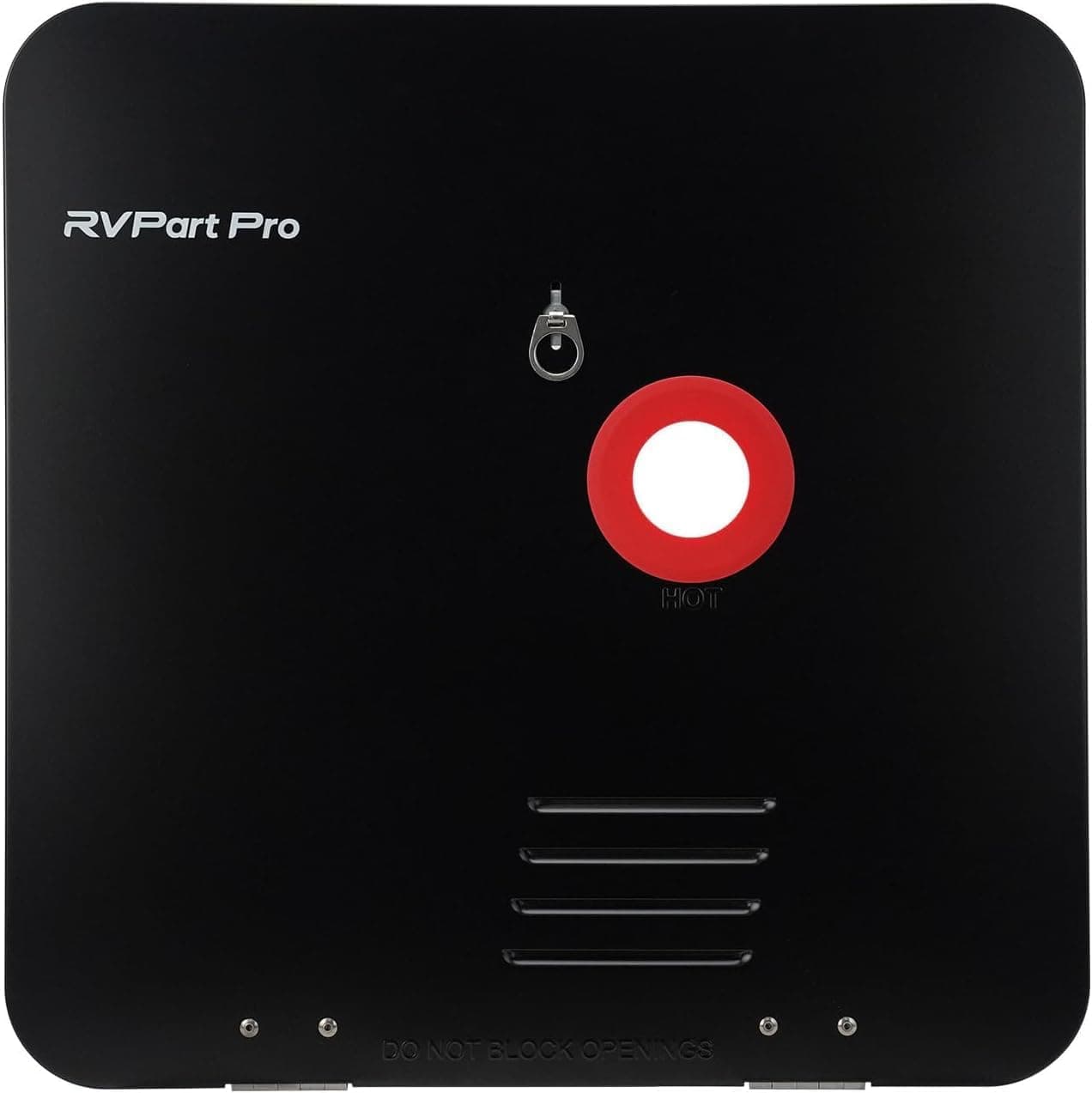 RVPart Pro RV Tankless Water Heater 60,000 BTU, Propane-Powered, 15x15 inch Black Door, Remote Control, 12V DC