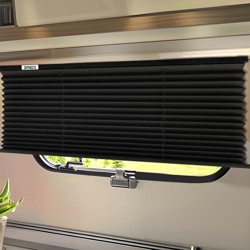 RVINGPRO RV Blinds for Camper Windows, RV Window Shades, 32"W x 24"L, Black | Camper Replacement Blinds, Privacy Protection, for RV, Camper, Travel Trailer