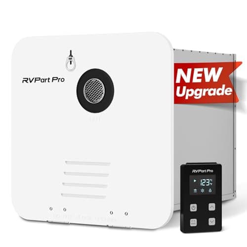 RVPart Pro RV Tankless Water Heater, Propane, White Door, Remote, 12V DC | For RV Family & Camper, with 15"×15" White Door, High-Altitude, CSA Certified, Remote Temperature Control