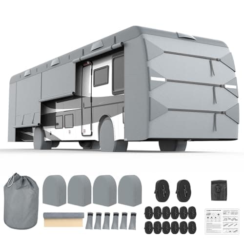 MOFEEZ Class A RV Cover 37-40ft, 9 Layers Top Waterproof Motorhome Cover