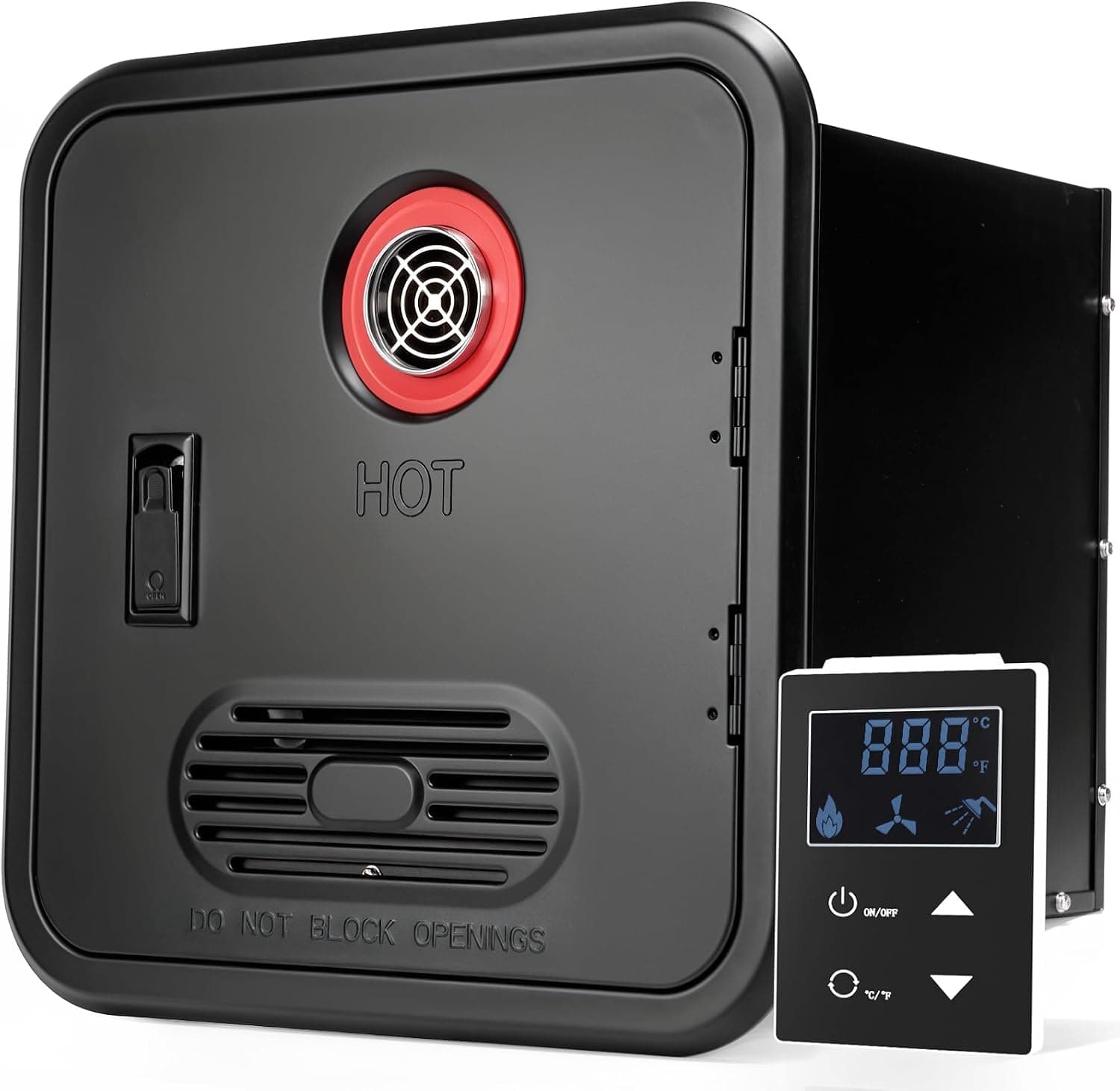 Andeman RV Tankless Water Heater 55,000 BTU 2.9 GPM Instant Hot Water with Remote and 15x15 inch Door, 12V DC, CSA Certified (Black)