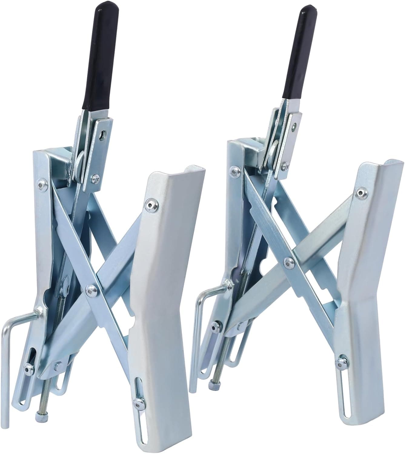 Expandable Locking Wheel Chocks for RV, Trailer, and Camper, Secure Tire Stops for Dual Axle Vehicles Up to 6", Set of 2