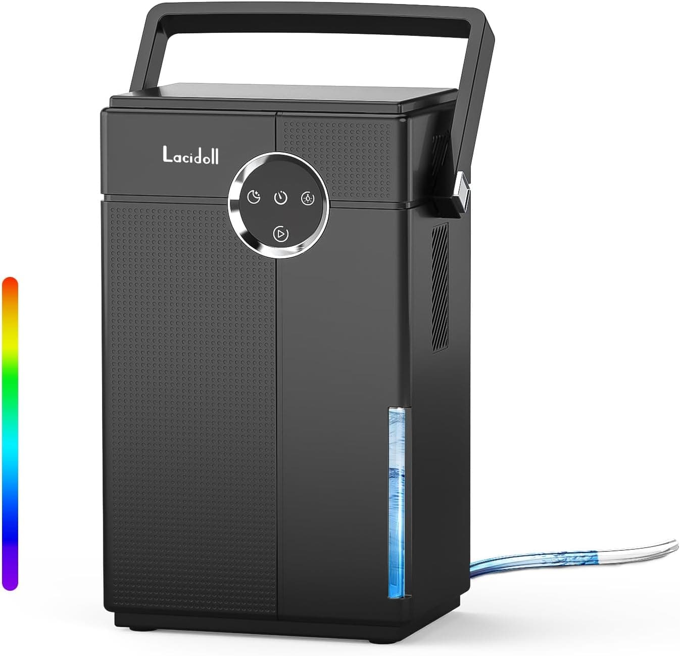 Lacidoll Small Dehumidifier with Drain Hose, 118oz Portable Dehumidifier for RV Camper Bathroom Bedroom Basement