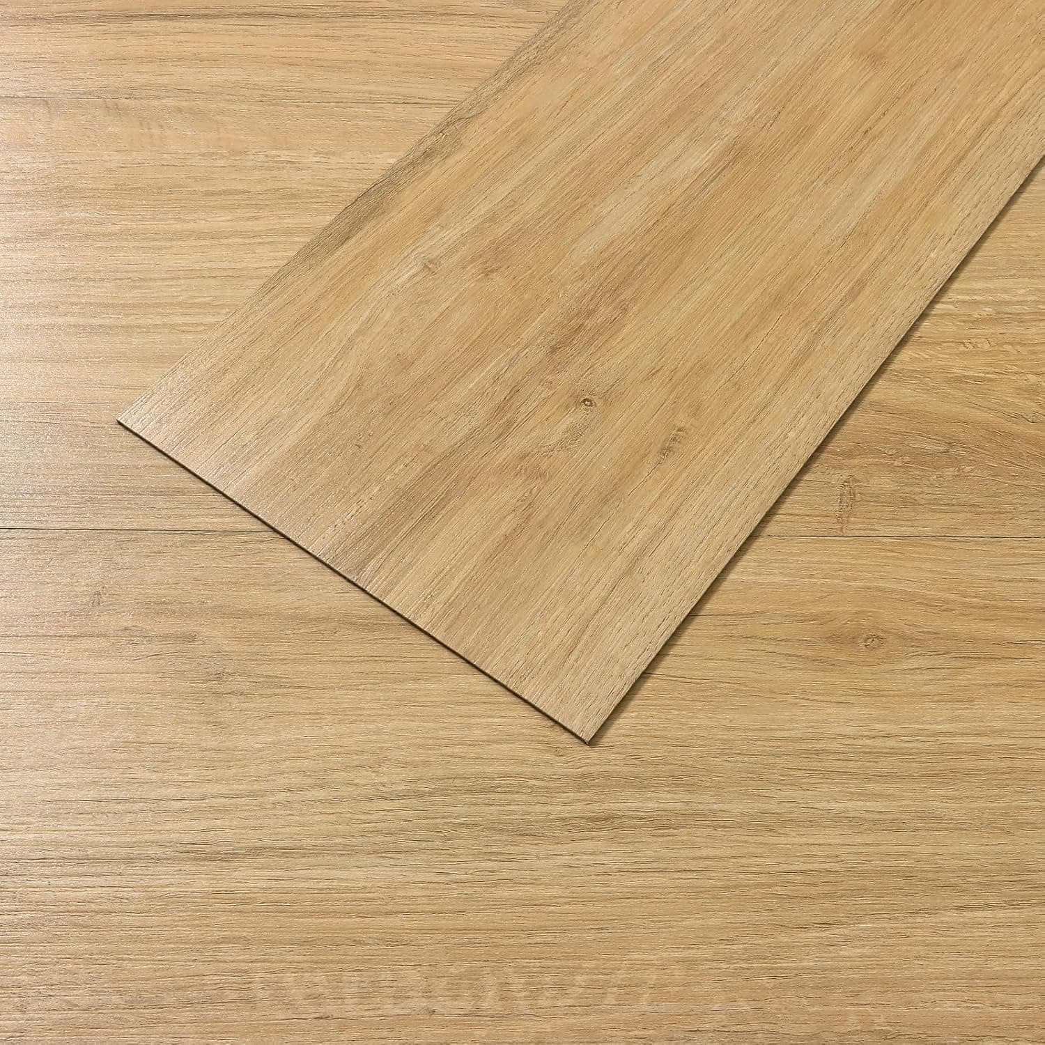 VEELIKE Cottage Oak Vinyl Plank Flooring Peel and Stick, Waterproof Wood Look Laminate, 16 Pack 24 Sq. Ft, Light Brown 6x36