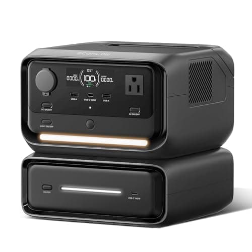 EF ECOFLOW Portable Power Station River 3 Max, 572Wh 990W | 90 Min Fast Charging, LFP Battery, <10 MS UPS, <30 dB Quiet, Generator for Outdoor Camping