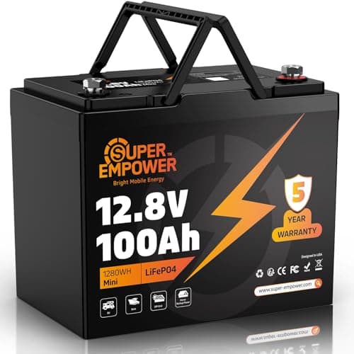 12V 100Ah LiFePO4 Battery, Group 24 Deep Cycle for RVs & Trolling Motors