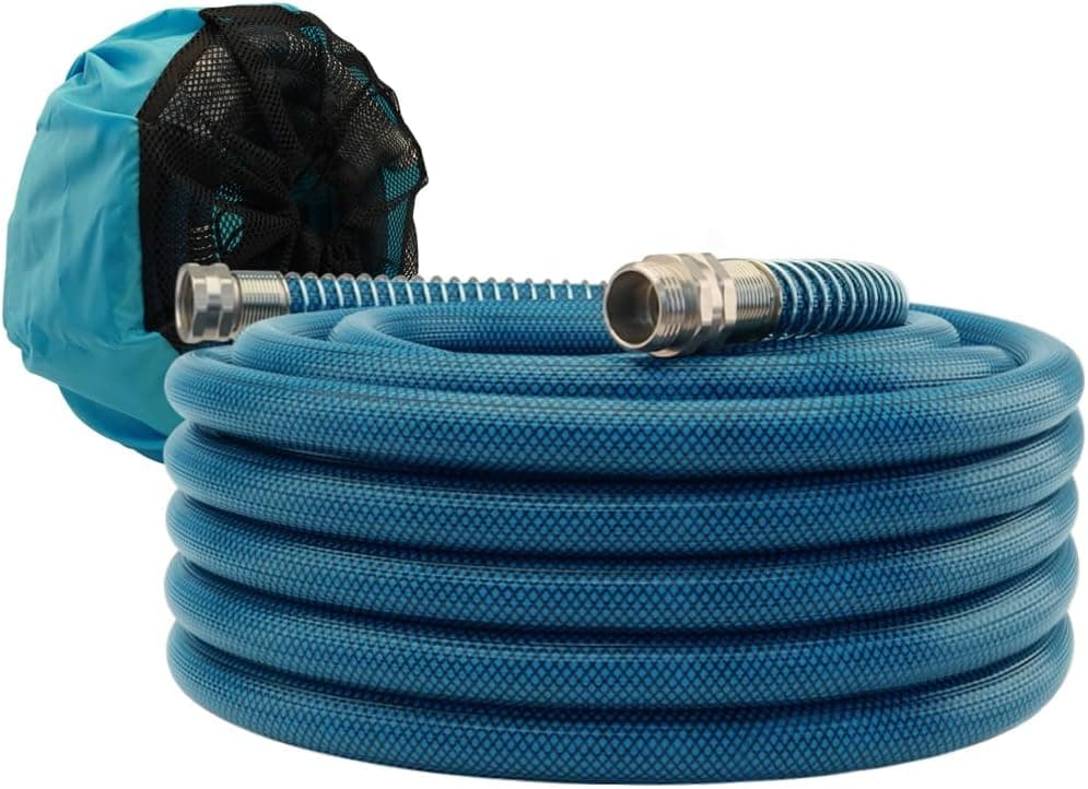 Wiseflow 50FT RV Fresh Water Hose, Drinking Water Safe Reinforced No Kink Flexible Hose, Lead BPA Phthalate Free