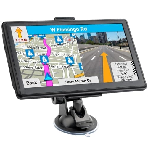 Jimtour GPS Navigator for Car Truck - 7" Car GPS Navigation System with 2026 Lifetime Maps Free Updates, Voice Turn-by-Turn Guidance & Speedcam/Red Light Alerts, Custom Truck Routing for 7 Vehicles