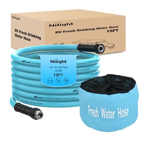 Nilight RV Water Hose 15FT Garden Drinking Hoses with Storage Bag