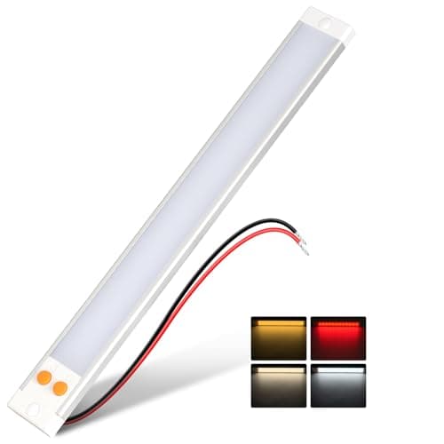 Obeaming 3CCT 12V LED Light Bar, 12 Inch RV Dimmable Light Strip