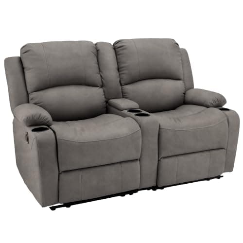 Camper Comfort 64" Powered Wall Hugger Reclining RV Seats, Slate